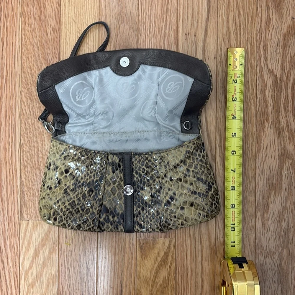 Brighton Embossed‎ Leather Wristlet Evening Bag